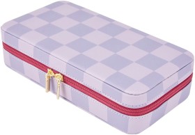 Lilac+Check+Jewellery+Case