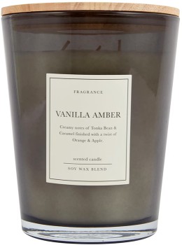 XL+Vanilla+Amber+Soy+Wax+Blend+Scented+Candle