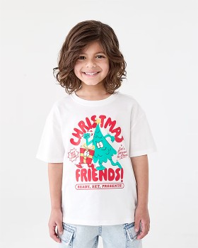 Christmas-Print-T-Shirt on sale