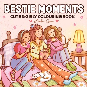 Bestie-Moments-Cute-and-Girly-Colouring-Book-by-Amelia-Green-Book on sale