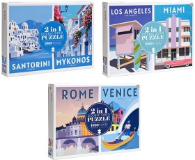 1000-Piece-2-in-1-Double-Sided-Vintage-Travel-Poster-Puzzles-Assorted on sale