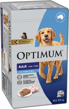 Optimum+Wet+Dog+Food+6x100g+Selected+Varieties
