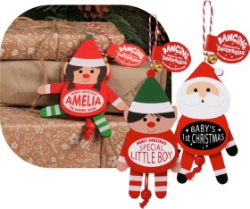Personalised+Dancing+Christmas+Tree+Decoration