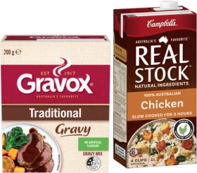 Gravox+Gravy+Powder+Mix+200g+or+Campbell%26rsquo%3Bs+Real+Stock+1+Litre+Selected+Varieties