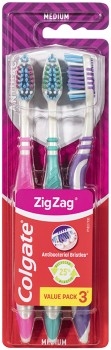 Colgate+Zig+Zag+Toothbrush+3+Pack+or+Advanced+Whitening+Toothpaste+120%E2%80%91200g+Selected+Varieties