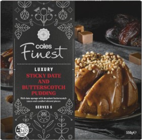 Coles-Finest-Luxury-Sticky-Date-Butterscotch-Pudding-550g on sale
