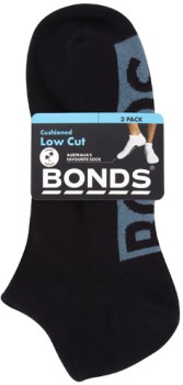 Bonds-Mens-Logo-Lowcut-Sock-3-Pack on sale