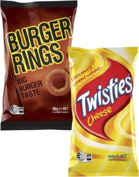 Twisties-Burger-Rings-or-Cheetos-65g-90g on sale