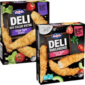 Birds-Eye-Deli-Crispy-Light-Batter-Fish-250g on sale