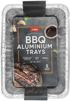 Coles-BBQ-Aluminium-Small-Trays-5-Pack on sale