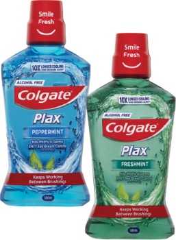 Colgate+Plax+Fresh+Mint+or+Peppermint+Mouthwash+500mL