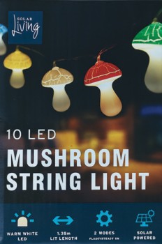 Solar-String-Lights-Mushroom-10-LED on sale