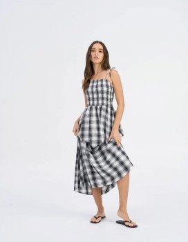 Only+Maddy+Life+Maxi+Check+Smock+Dress