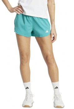 Adidas+Pacer+Training+3-Stripes+Woven+High-Rise+Shorts+-+Pure+Teal%2FWhite