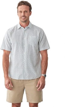 Gazman-Linen-Blend-Short-Sleeve-Shirt-White on sale