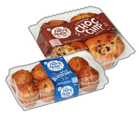 The+Happy+Muffin+Co.+Muffins+4+Pack+or+Mini+Muffins+8+Pack+Selected+Varieties