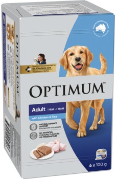 Optimum+Wet+Dog+Food+6x100g+Selected+Varieties