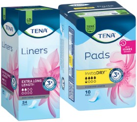 Tena+Liners+22%E2%80%9124+Pack+or+InstaDry+Pads+8%E2%80%9110+Pack+Selected+Varieties