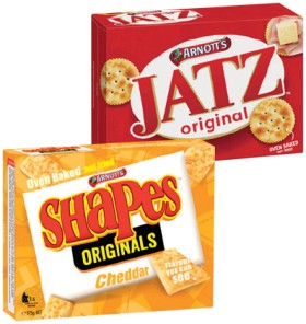 Arnotts-Shapes-130190g-Jatz-170225g-or-Clix-250g-Selected-Varieties on sale