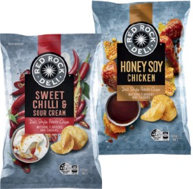 Red-Rock-Deli-Chips-150165g-Selected-Varieties on sale