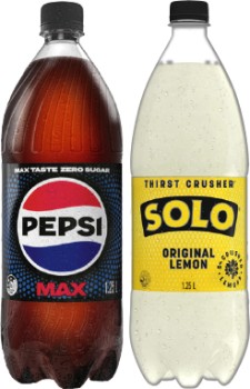Pepsi+or+Solo+1.25+Litre+Selected+Varieties
