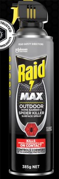 Raid-Max-Outdoor-Home-Barrier-Spider-Killer-Surface-Spray-385g on sale
