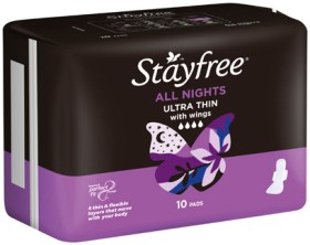 Stayfree-Pads-1014-Pack-Selected-Varieties on sale