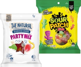 The-Natural-Confectionery-Co-130230g-or-Sour-Patch-Kids-190g-Bags-Selected-Varieties on sale
