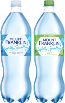 Mount+Franklin+Lightly+Sparkling+Water+1.25+Litre+Selected+Varieties