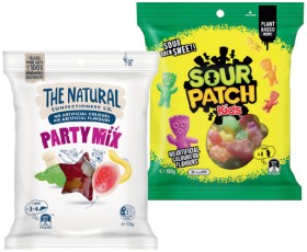 The-Natural-Confectionery-Co-130230g-or-Sour-Patch-Kids-190g-Bags-Selected-Varieties on sale
