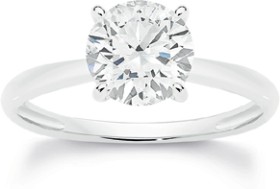 Sterling+Silver+Round+Cubic+Zirconia+Solitaire+Ring+Size+Q