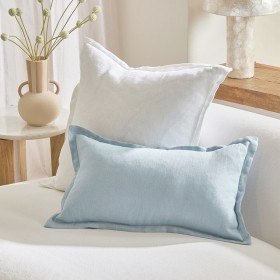 Sahara-Linen-Fringed-Oblong-Cushion-by-MUSE on sale