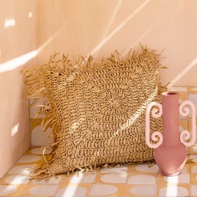 Soma-Raffia-Fringed-Square-Cushion-by-Habitat on sale