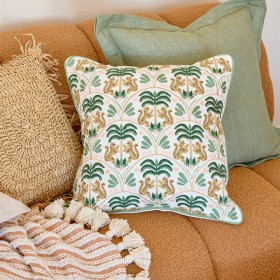 Orla-Tropical-Embroidered-Square-Cushion-by-Habitat on sale