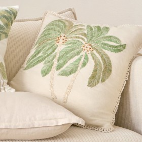 Hula+Beaded+Tropical+Palm+Square+Cushion+by+M.U.S.E.