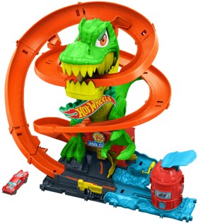 Hot-Wheels-City-T-Rex-vs-Fire-Station on sale