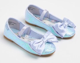 Girls+Junior+Disney+Glitter+Ballet+Flat+-+Elsa