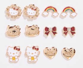 Hello-Kitty-6-Pack-Stud-Earrings on sale