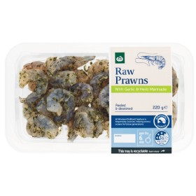 Woolworths-Chilled-Garlic-Herb-Prawns-220g on sale