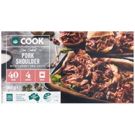 Woolworths+COOK+Slow+Cooked+Pork+Shoulder+with+Smokey+BBQ+Sauce+560g