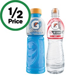 Gatorade-Sports-Drink-or-G-Active-Flavoured-Water-600ml on sale