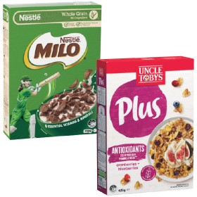 Uncle+Tobys+Plus+410-435g+or+Nestl%26eacute%3B+Milo+Cereal+330-350g