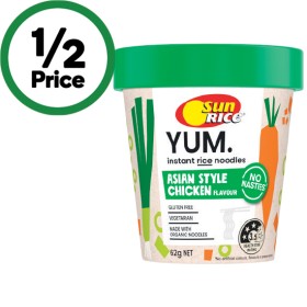 SunRice-Yum-Rice-Noodles-Cup-62g on sale