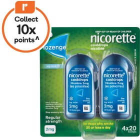 Nicorette-Quit-Smoking-Regular-Strength-Coldrops-Lozenge-Icy-Mint-Pk-80 on sale