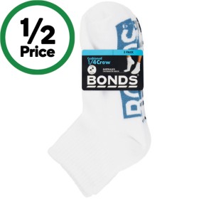 Bonds-Mens-Cushioned-14-Crew-Socks-Assorted-Pk-3 on sale