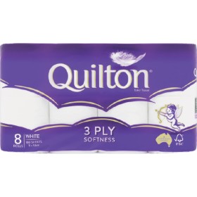 Quilton+Classic+3+Ply+Toilet+Paper+Pk+8