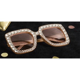 Bedazzle-Pink-Square-Glasses on sale
