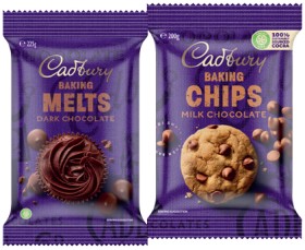 Cadbury+Baking+Chips+200g%2C+Chocolate+Block+180g+or+Melts+225g+Selected+Varieties