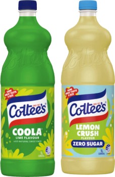Cottees-Cordial-1-Litre-Selected-Varieties on sale