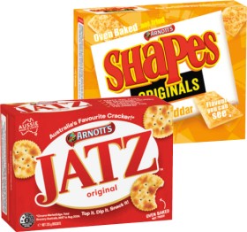 Arnott%26rsquo%3Bs+Shapes+130%E2%80%91190g%2C+Jatz+170%E2%80%91225g+or+Clix+250g+Selected+Varieties